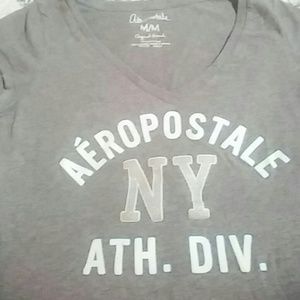 Aeropostale grey short sleeve tee v neck